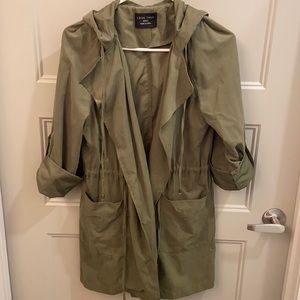 Army green trench coat
